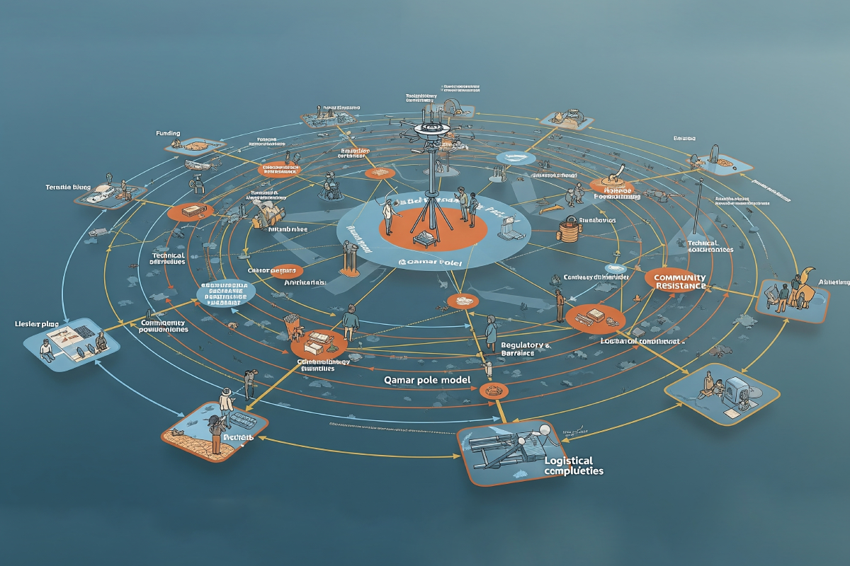 چالشها و موانع پیاده سازی الگوی قطب قمر